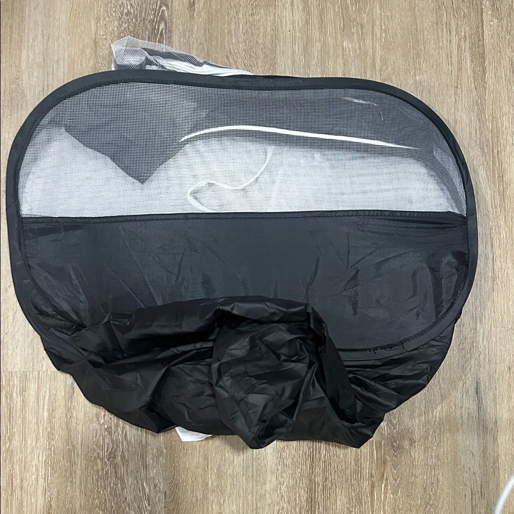 Black Pop-Up animal Playpen with Mesh Cover - portable dog pen